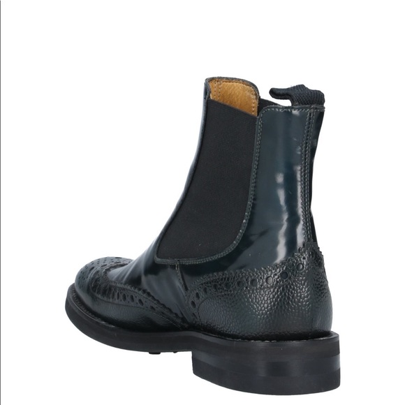 Grandinetti - Green Leather Ankle Boots - Size 8 - Picture 2 of 4